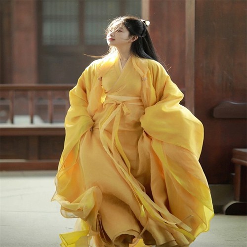 Hanfu giallo vestito - hanfu,