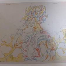 Dragon Ball Bye-Bye Goku Cel set artistico originale di 2 Toriyama Akira anime manga