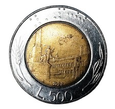 Italy 1992 500 Lire Coin Bi