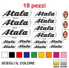 KIT 18 ADESIVI PRESPAZIATI BICI ATALA Bike Bicicletta logo a colori Bici