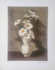 Luigi Colantuoni serigrafia Vaso di fiori