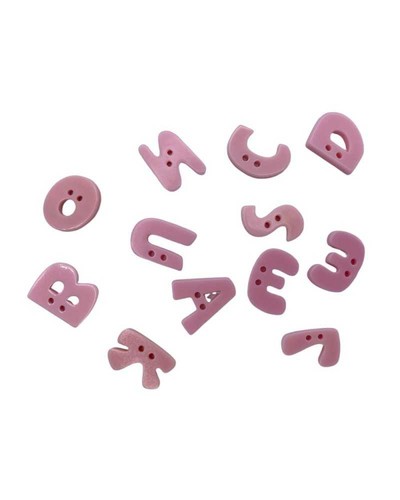 Bottone buchi rosa - bottone, 2