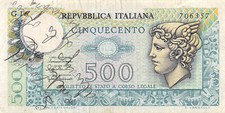 Banconota Italia 500 Lire