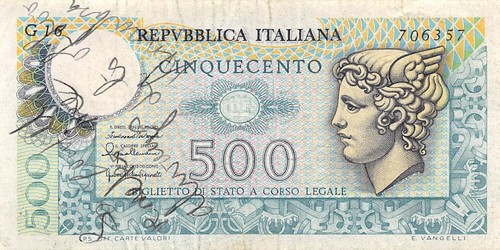 Banconota italia 500 - italia,