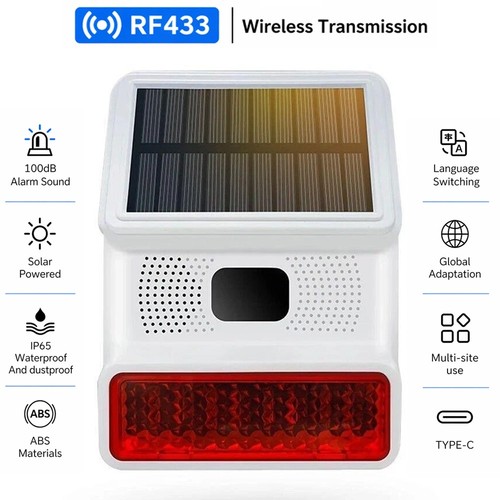 Sirena allarme solare - solare, rf433