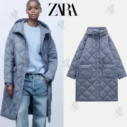 Zara giacca lunga imbottita - lunga,