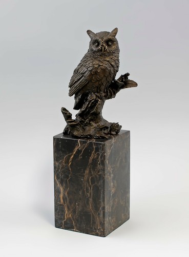 Scultura bronzo eule ramo - scultura,