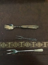 Lotto forchette e cucchiaio da portata vintage dall'Italia 1940