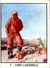 figurina Panini campioni dello sport 1966 Rec. # 7 Lino Lacedelli
