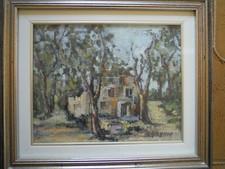 Giovanni GAGINO (Fossano 1924 - Cuneo 2014) - Ulivi in Provenza - Olio su tela