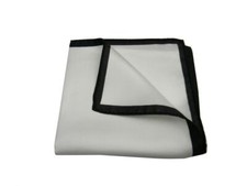 Pochette seta uomo bianca nera bordo colore nero fazzoletto da taschino bianco