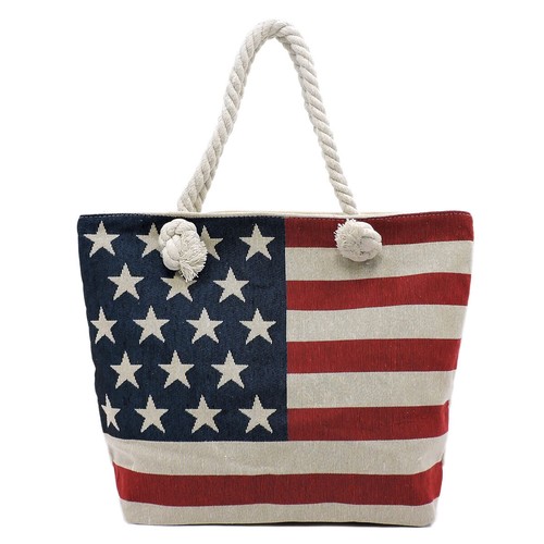 Borsa tote bandiera americana