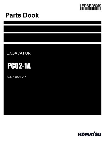 Komatsu pc02 manuale - komatsu, pc02-1a
