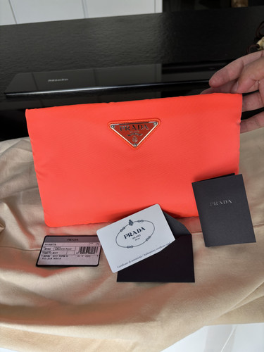 Pochette prada arancio fluo - arancio, in