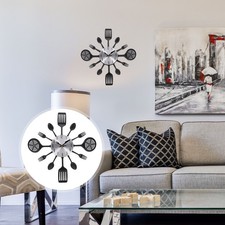  Orologi da parete da cucina 1Pc con cucchiai e forchette Decorazioni per