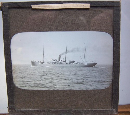 Magic lantern slide ships - lantern,