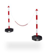 KIT COLONNA SEGNALETICA STRADALE PALETTO BASE H CM 90 PALETTI CATENA PLASTICA 