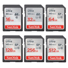 Scheda di memoria SanDisk Ultra SD 16 GB 32 GB 64 GB 128 GB 256 GB C10 UHS-I SDHC SDXC