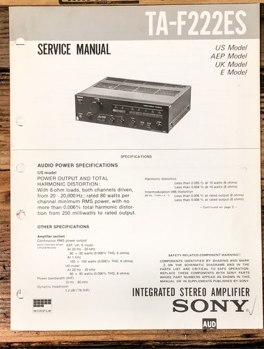 Sony f222es amplificatore - sony,