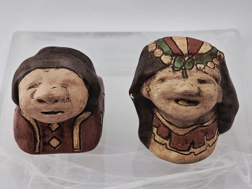 Portacandele teste ceramica