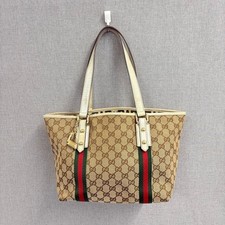 GUCCI Tote Bag Beige Sherry
