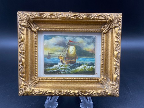 Quadro miniatura vintage olio