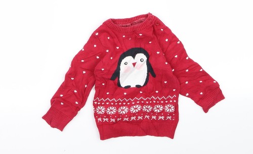 Maglione bambino rosso misto