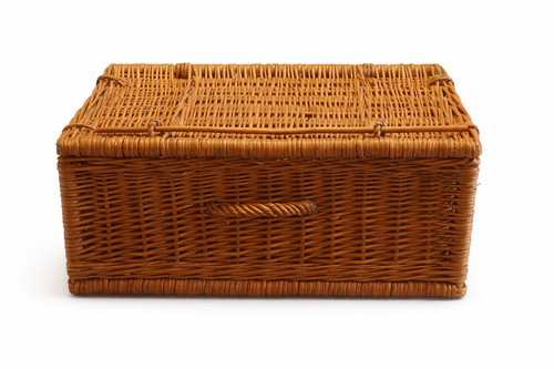 Cesto vimini con coperchio - con,