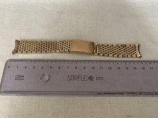 Omega bracciale placcato oro ref 1037 finali 570 ansa 18mm chicchi di riso