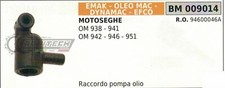 94500046A RACCORDO POMPA OLIO MOTOSEGA OLEOMAC 938 941 942 945 946 951