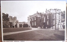 English Postcard THE COURTYARD - WARWICK CASTLE Avon England UK J Salmon Series