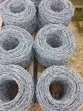 Filo Spinato Spinoso Zincato Metri 200  Filo 1,8 mm Recinzione Pecore 