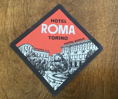 Etichetta per valigia vintage