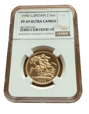 Gran Bretagna 1990 oro 2 sterline sovrane NGC PF69UC