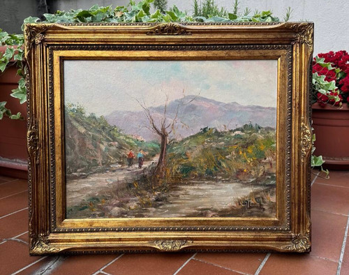 Dipinto olio tela - su,