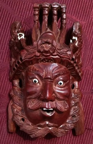 Antica maschera intagliata - maschera,