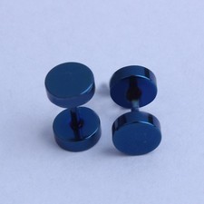 PIERCING ORECCHINO FINTO DILATATORE DONNA UOMO FAKE PLUG FANTASIE VARIE PUNK EMl