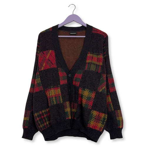 Cardigan vintage nero - cardigan, rosso