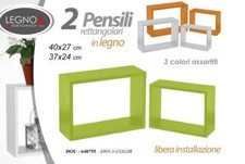 2 Mensole Parete QUADRATE