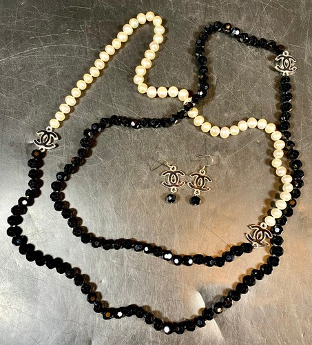 Collana orecchini chanel - e, 56"