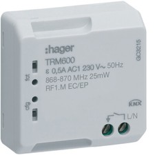 Hager TRM600 micromod. RF KNX Quicklink inc. x luce scala e passo-passo alim.230