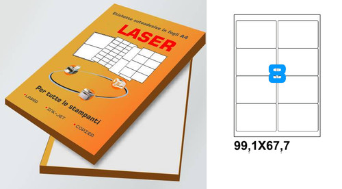 100 fogli carta adesiva 800 - a4,