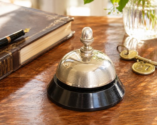 Vintage hotel reception - reception, desk