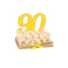 Bomboniera 90 anni compleanno sacchettini portaconfetti numero 90 e cesto