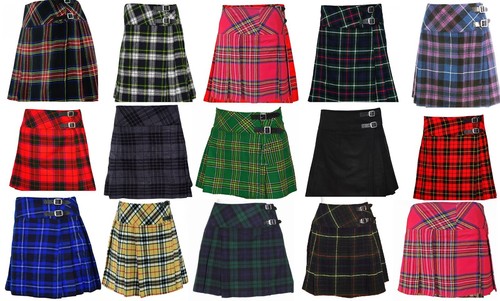 Mini gonna tartan donna