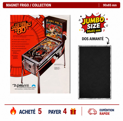 Magnet frigo james bond 90x65 - frigo,