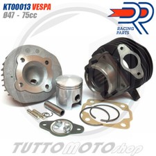 KIT GRUPPO TERMICO DR D.47 75 GHISA CILINDRO PISTONE TESTA PIAGGIO VESPA 50 L