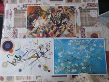 Tovagliette All'Americana Con Dipinti Di Kandisky E Van Gogh 3 Pezzi