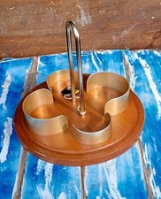 Portabottiglia ARTEK Design Italiano Anni 60 In Legno Ed Acciaio Made In Italy