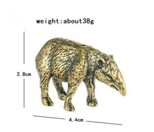 Statua animale tapiro ottone